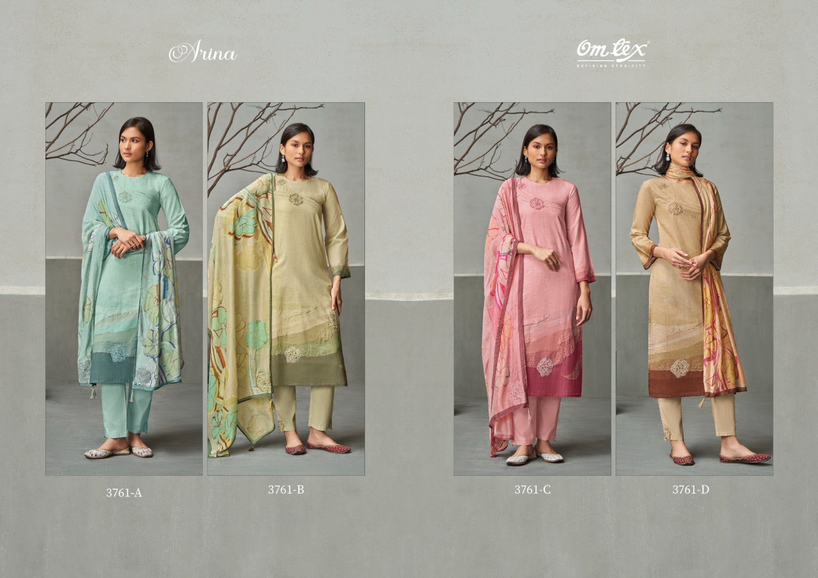 Arina Omtex Linen Cotton Pant Style Suits