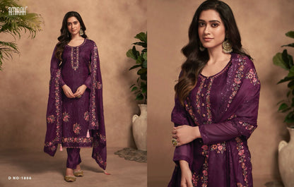 Arisha Amirah Organza Pant Style Suits