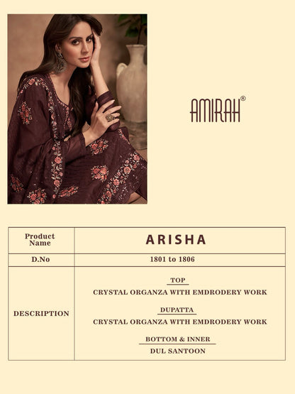 Arisha Amirah Organza Pant Style Suits