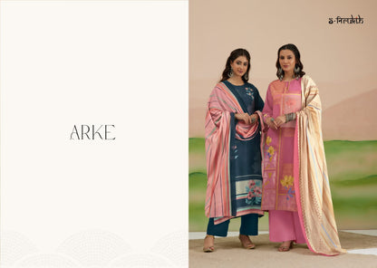 Arke S Nirukth Cotton Satin Plazzo Style Suits