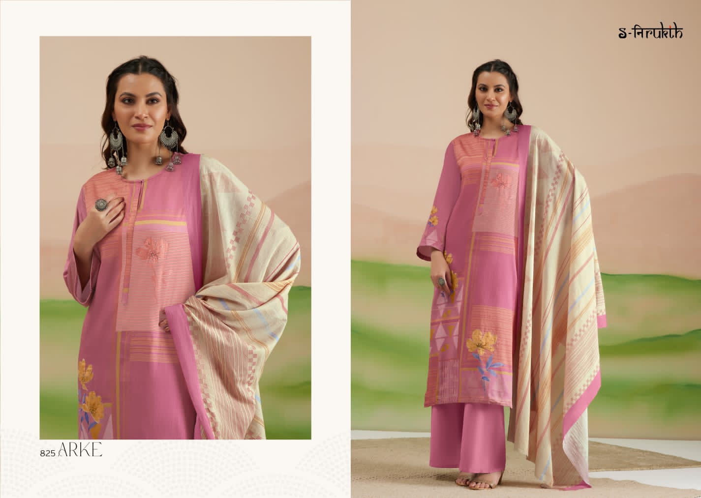 Arke S Nirukth Cotton Satin Plazzo Style Suits