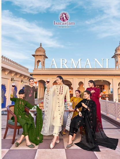 Armani Isavasyam Viscose Readymade Pant Style Suits