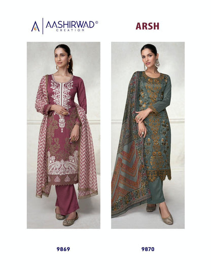 Arsh Aashirwad Creation Silk Readymade Pant Style Suits