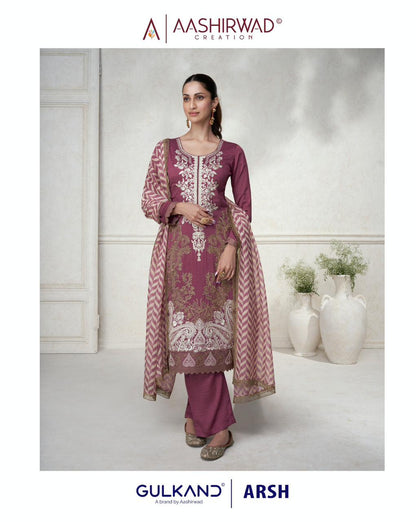 Arsh Aashirwad Creation Silk Readymade Pant Style Suits