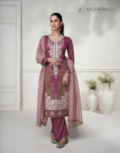 Arsh Aashirwad Creation Silk Readymade Pant Style Suits