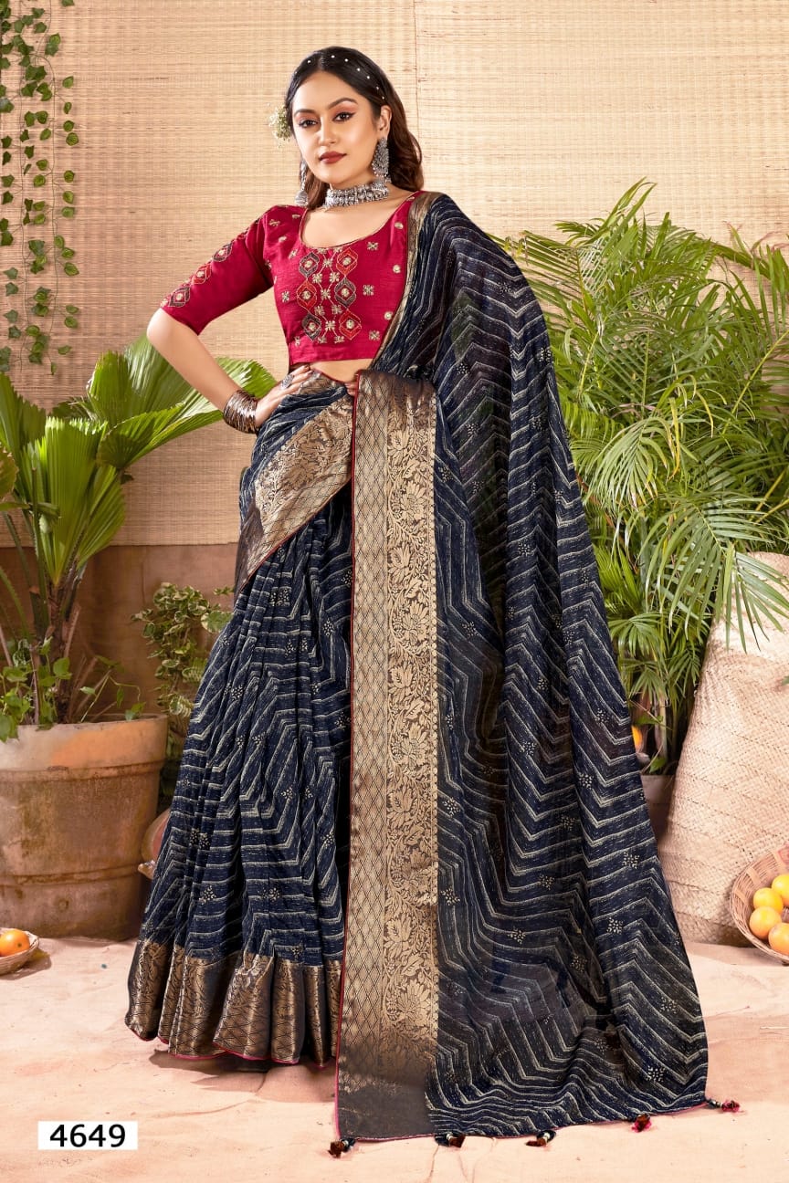 Aruna 5D Designer Cotton Silk Sarees