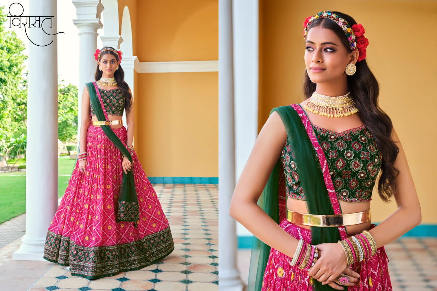 Arunima Virasat Chinon Readymade Lehenga Choli