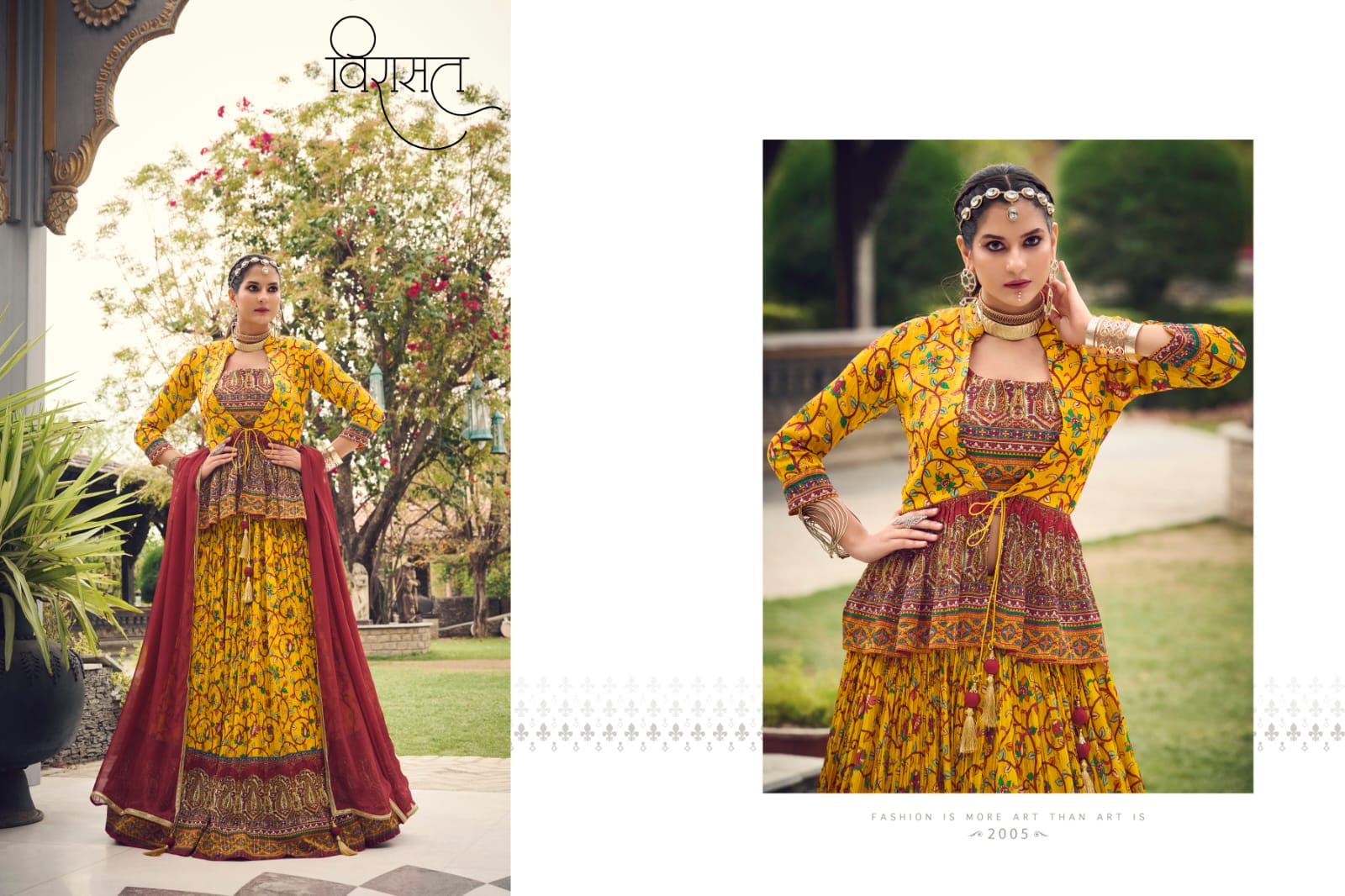 Arunima Virasat Chinon Readymade Lehenga Choli