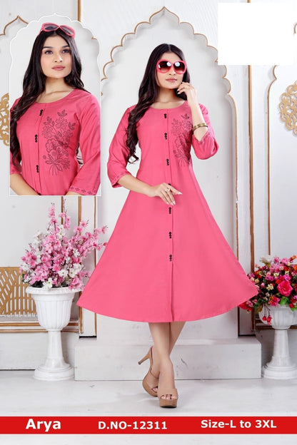 Arya-A Zoya Rayon Anarkali Kurtis