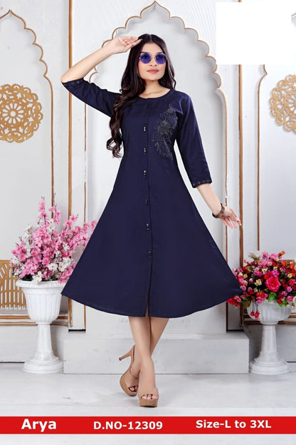 Arya-A Zoya Rayon Anarkali Kurtis