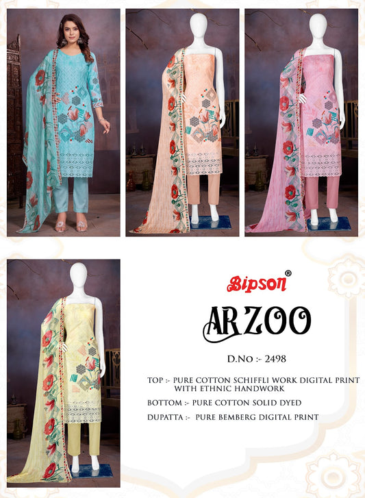 Arzoo 2498 Bipson Prints Cotton Pant Style Suits