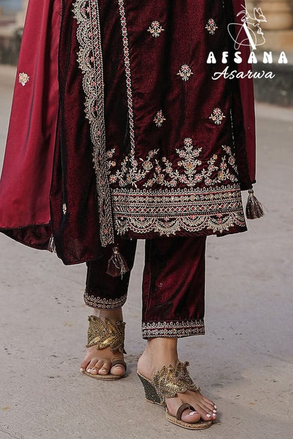 Asarwa Afsana Readymade Velvet Suits