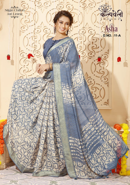 Asha 11 Kalpveli Chiffon Sarees