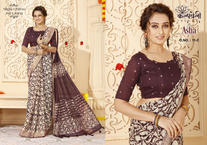 Asha 11 Kalpveli Chiffon Sarees