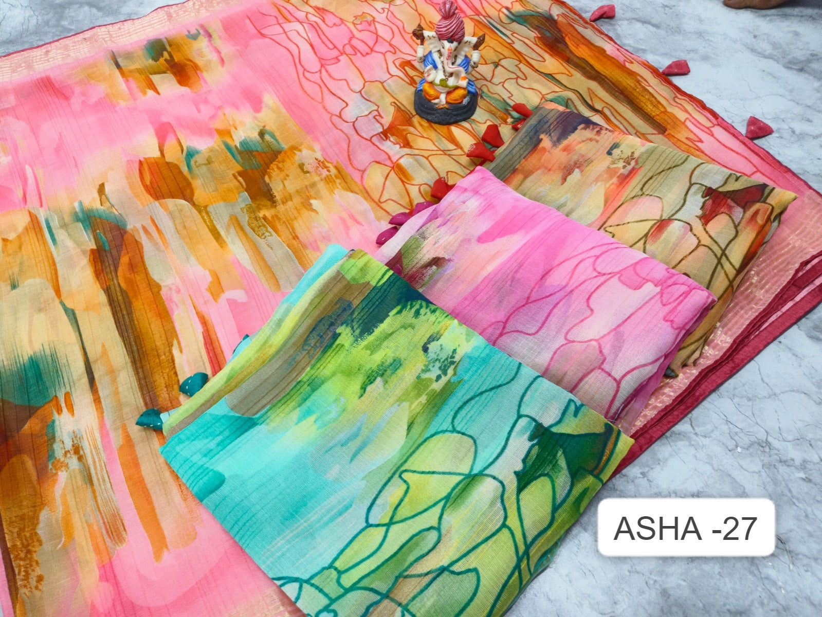 Asha 27 Kalpveli Chiffon Sarees