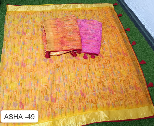 Asha 49 Kalpveli Nilgiri Chiffon Sarees