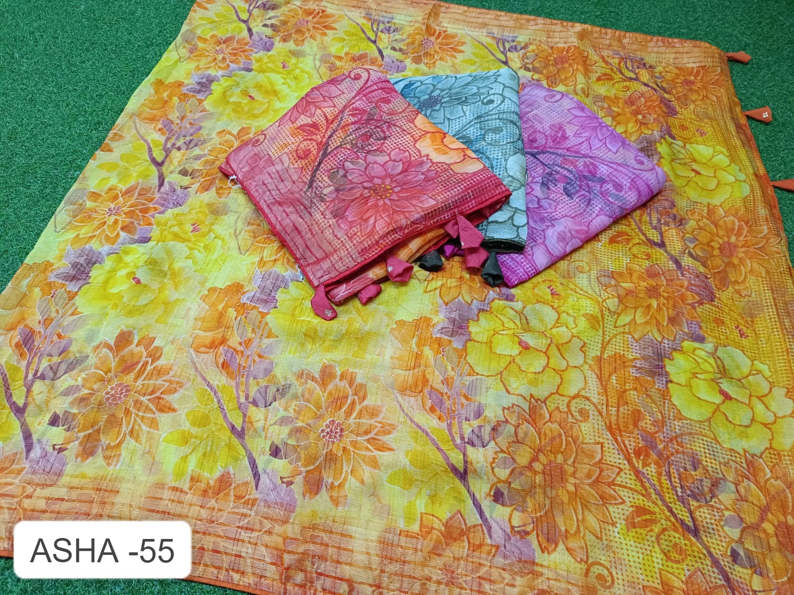 Asha 55 Kalpveli Nilgiri Chiffon Sarees