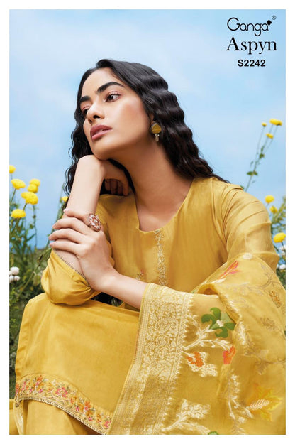 Aspyn 2242 Ganga Organza Plazzo Style Suits