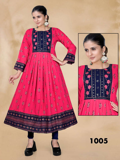 Aurika Vol 2 Kavinay Rayon Anarkali Kurtis