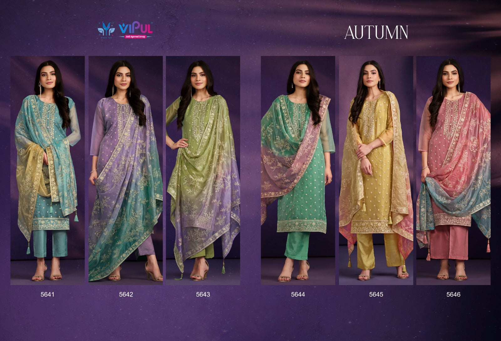 Autumn Vipul Soft Organza Pant Style Suits