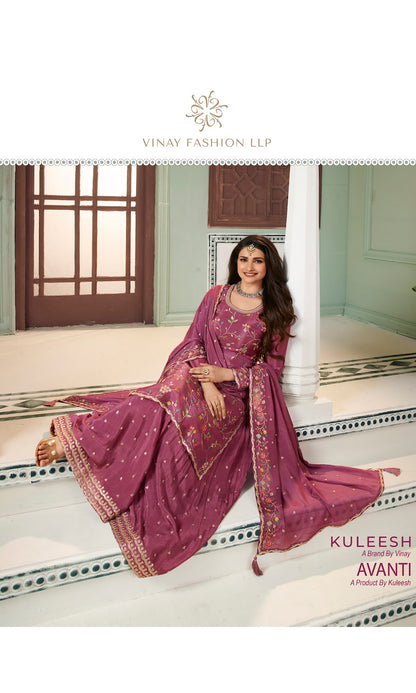 Avanti-Kuleesh Vinay Fashion Llp Chinon Sharara Style Suits