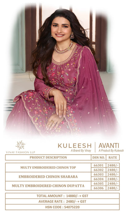 Avanti-Kuleesh Vinay Fashion Llp Chinon Sharara Style Suits