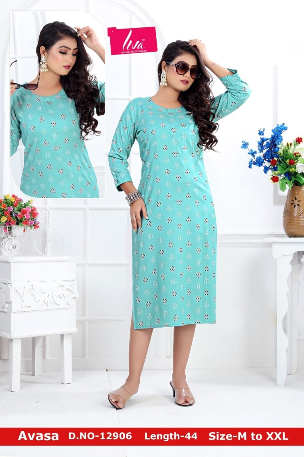 Avasa-A Zoya Rayon Knee Length Kurtis