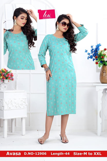 Avasa-A Zoya Rayon Knee Length Kurtis