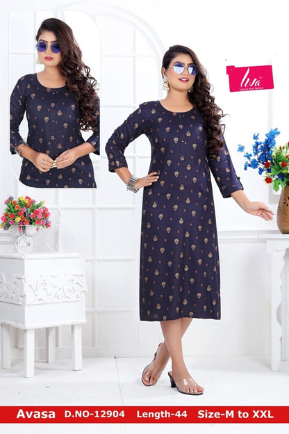 Avasa-A Zoya Rayon Knee Length Kurtis