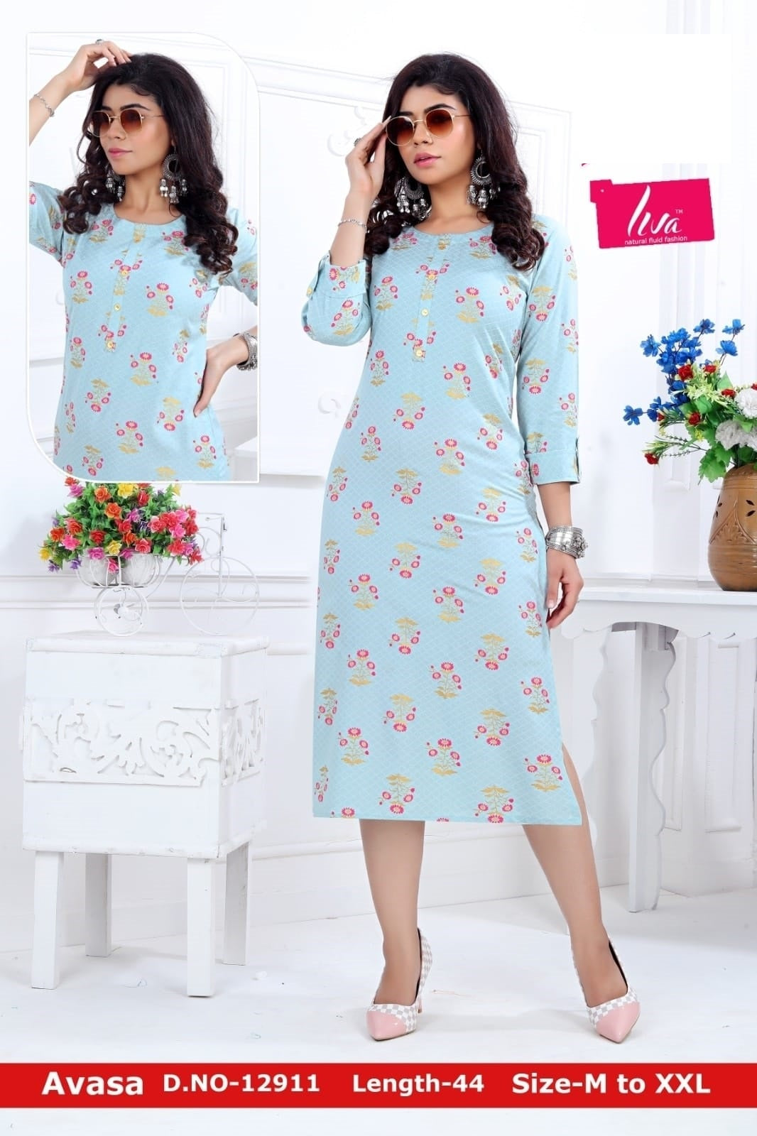 Avasa-A Zoya Rayon Knee Length Kurtis
