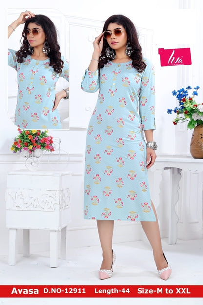 Avasa-A Zoya Rayon Knee Length Kurtis