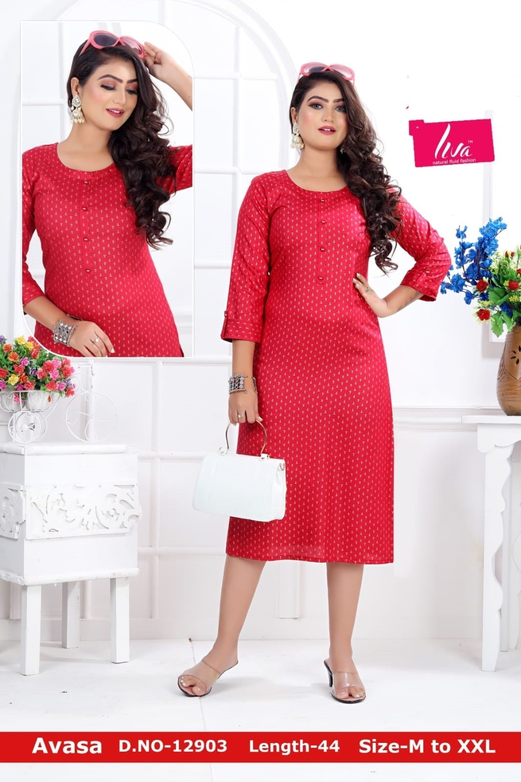 Avasa-A Zoya Rayon Knee Length Kurtis