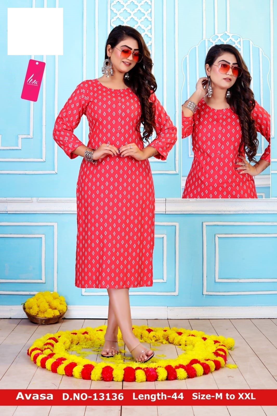 Avasa-A Zoya Rayon Knee Length Kurtis
