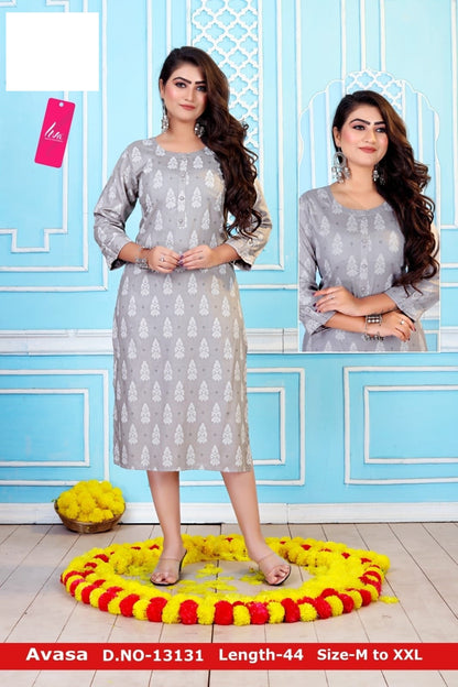 Avasa-A Zoya Rayon Knee Length Kurtis