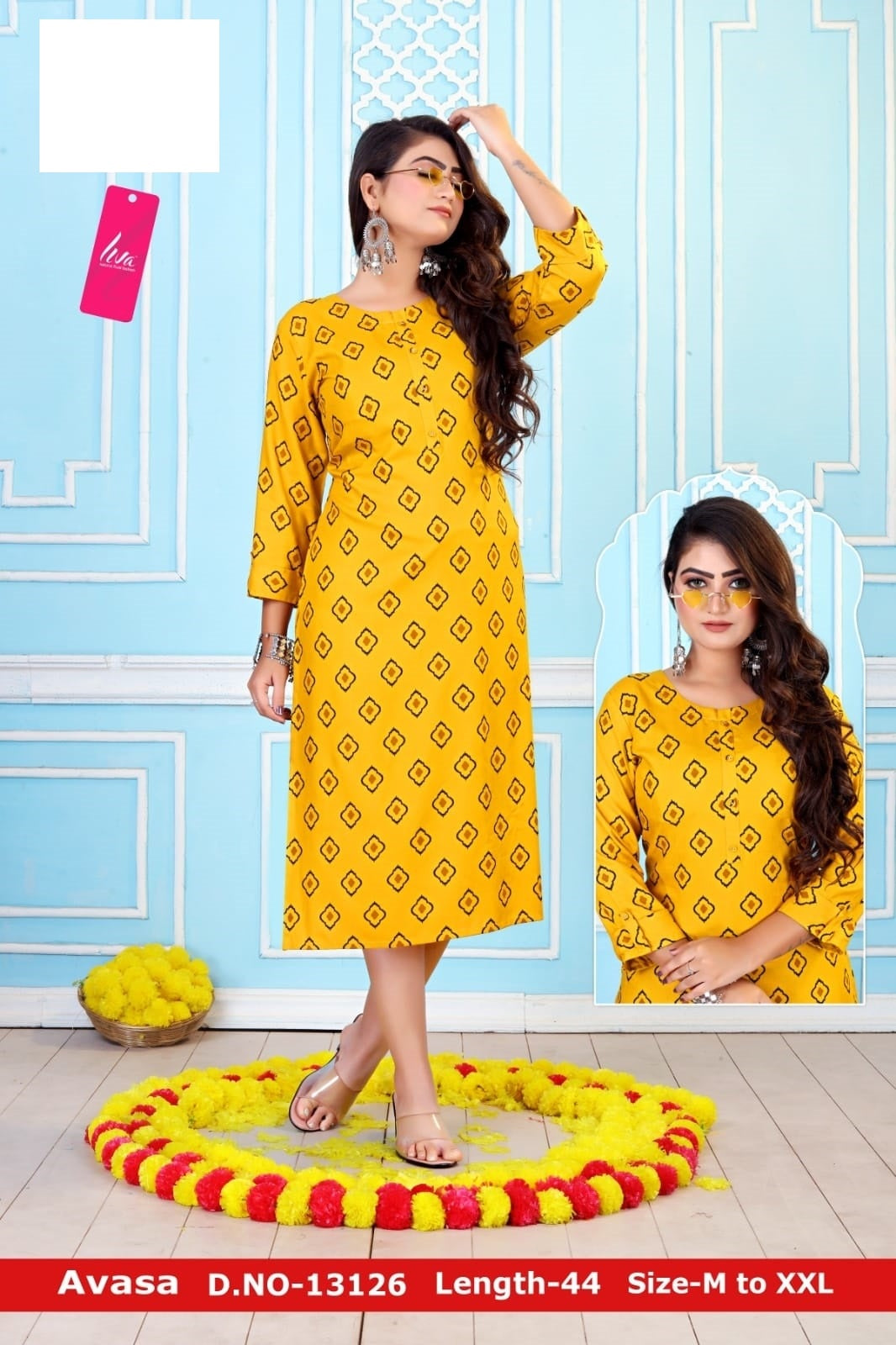 Avasa-A Zoya Rayon Knee Length Kurtis