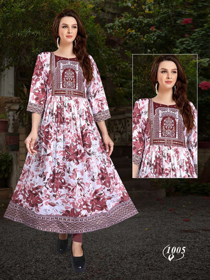Avatar Vol 5 Kavinay Two Tone Anarkali Kurtis