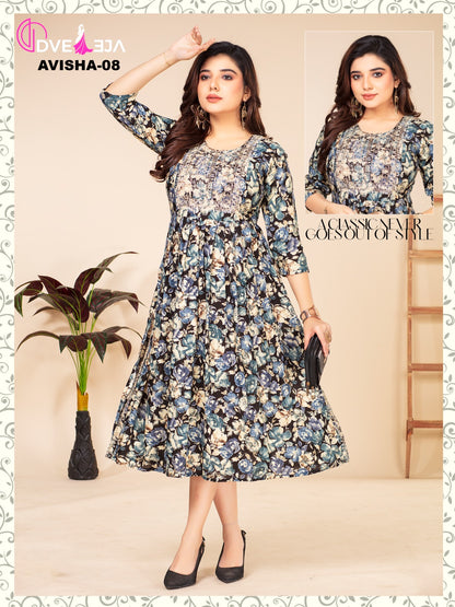 Avishaa Dveeja Fashion Reyon Knee Length Kurtis