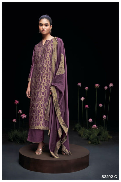 Ayaka 2292 Ganga Woven Silk Plazzo Style Suits