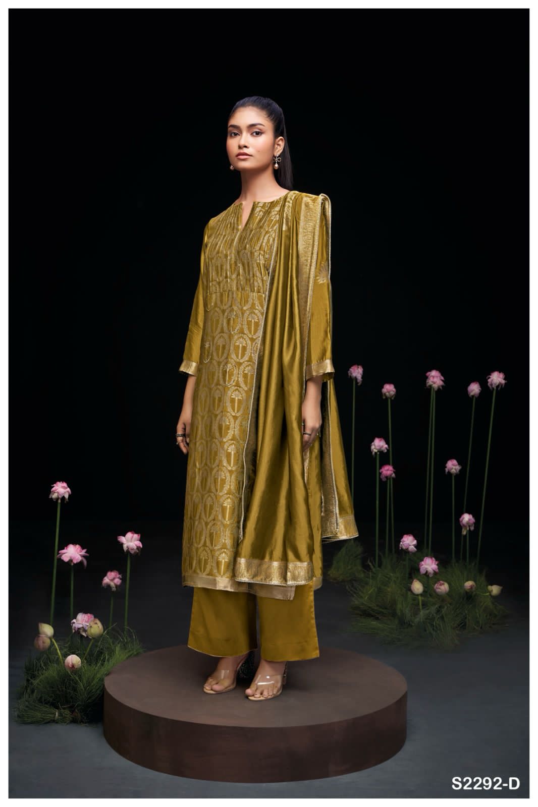 Ayaka 2292 Ganga Woven Silk Plazzo Style Suits