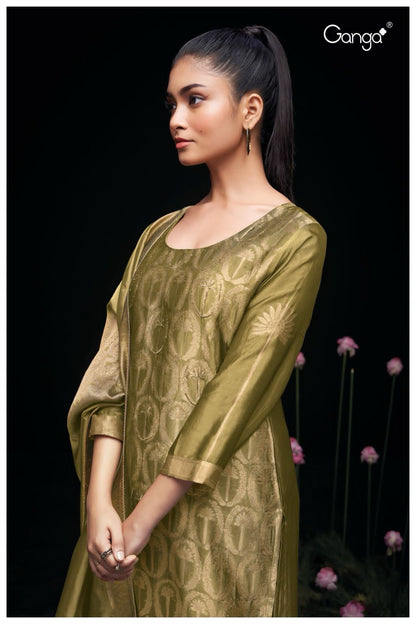Ayaka 2292 Ganga Woven Silk Plazzo Style Suits
