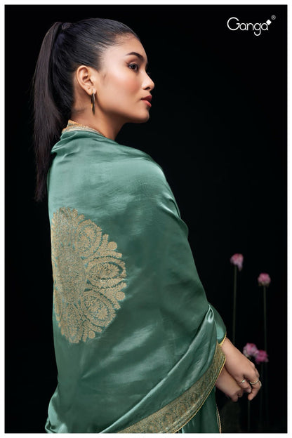 Ayaka 2292 Ganga Woven Silk Plazzo Style Suits