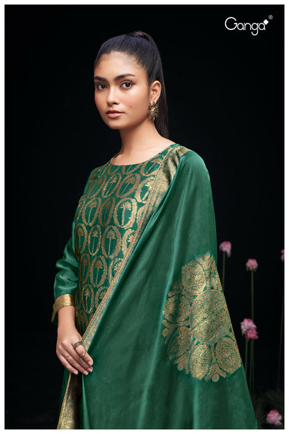 Ayaka 2292 Ganga Woven Silk Plazzo Style Suits
