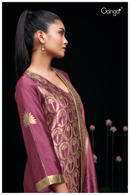 Ayaka 2292 Ganga Woven Silk Plazzo Style Suits