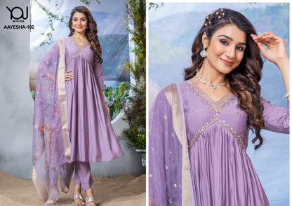 Ayesha You Roman Silk Readymade Pant Style Suits