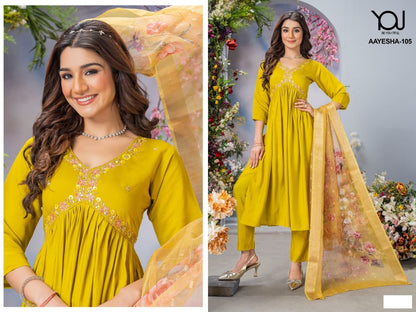 Ayesha You Roman Silk Readymade Pant Style Suits