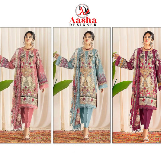 Ayezal Vol 1 Aasha Designer Cotton Pakistani Salwar Suits