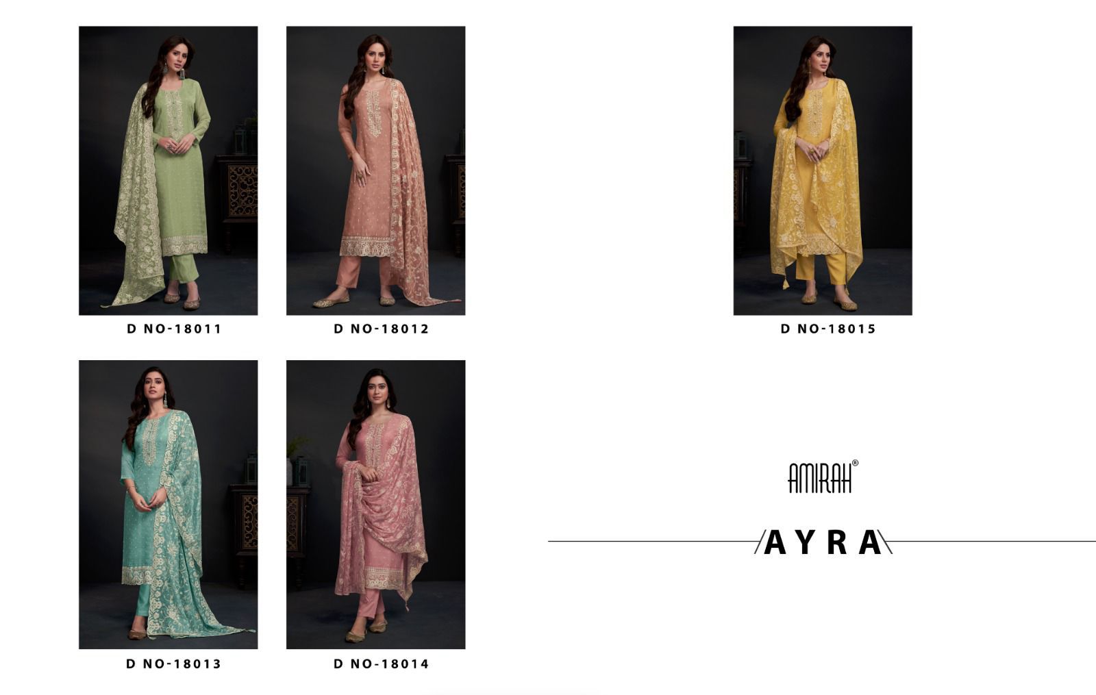 Ayra Amirah Organza Pant Style Suits