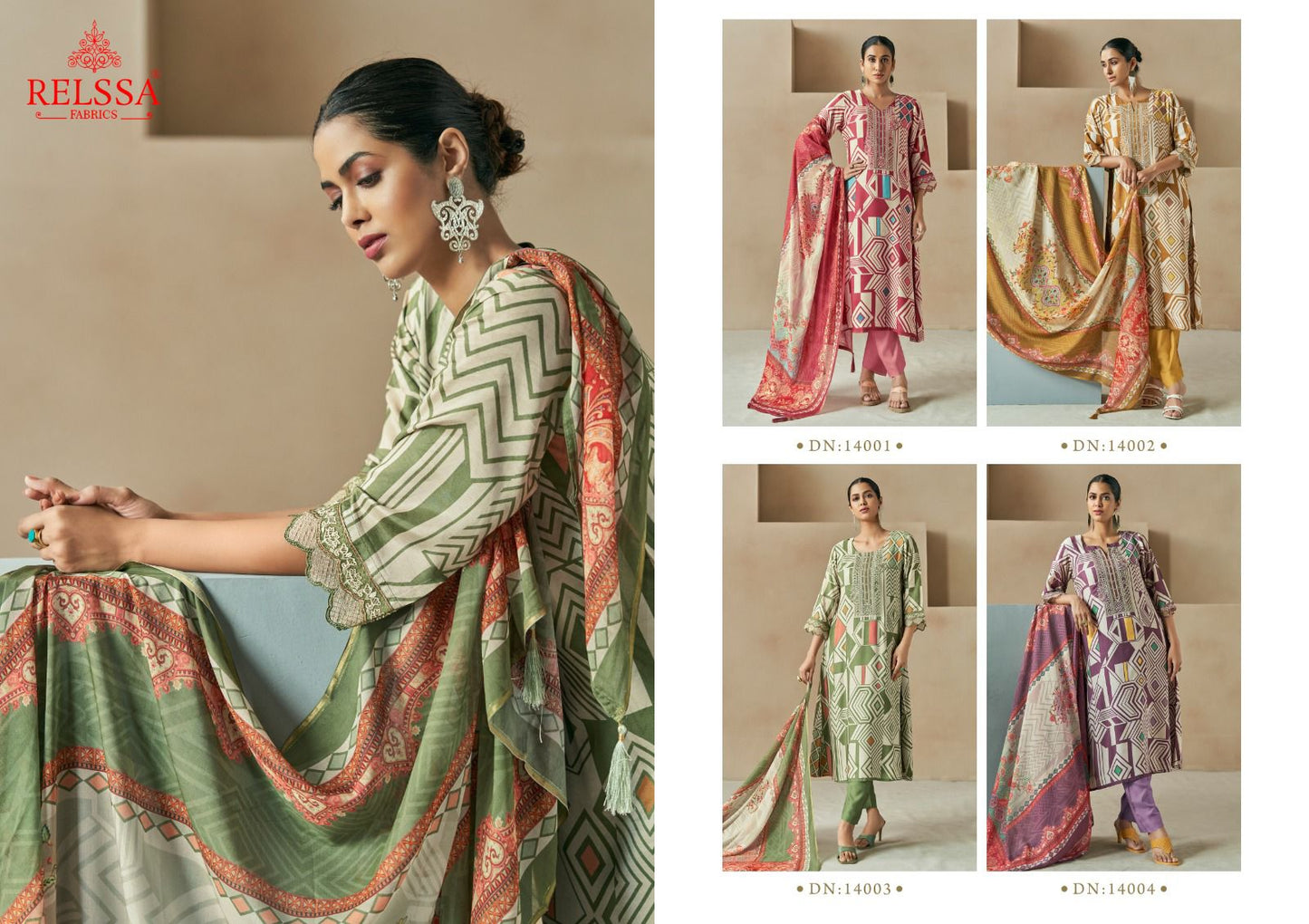 Ayra Relssa Fabrics Cotton Pant Style Suits