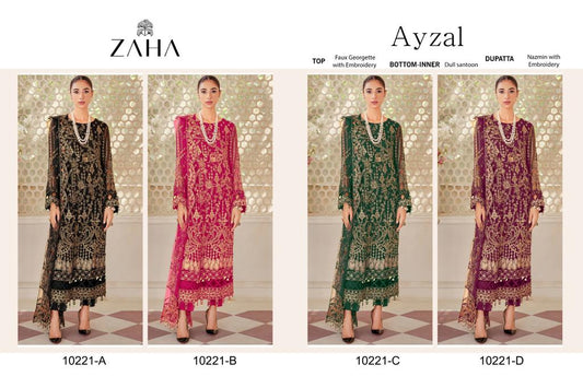 Ayzal Vol 1 Zaha Georgette Pakistani Salwar Suits