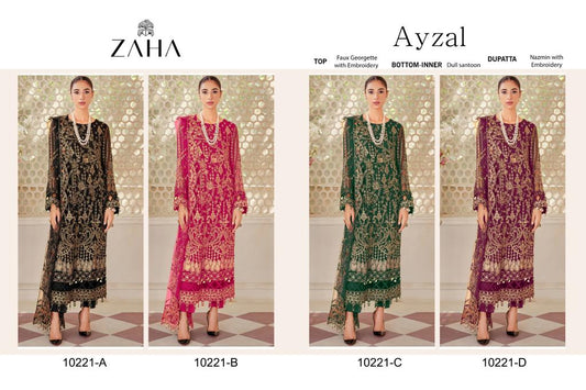 Ayzal Vol 1 Zaha Georgette Pakistani Salwar Suits